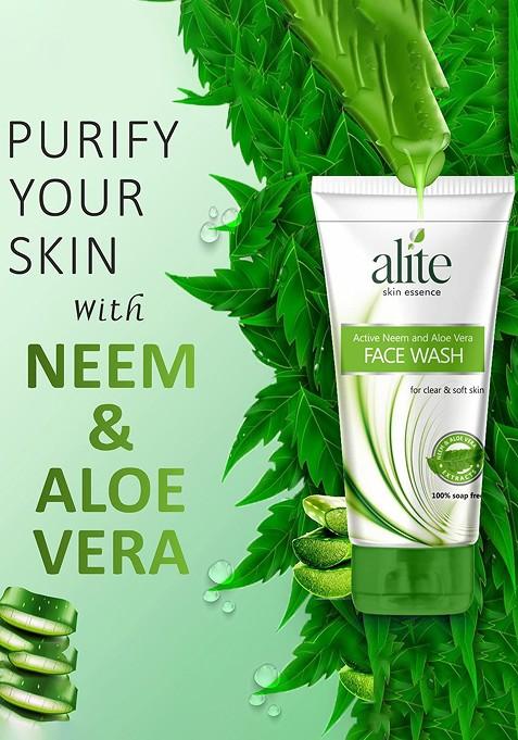 Alite Set Of 3 Neem And Aloe Vera Face Wash 100G Each