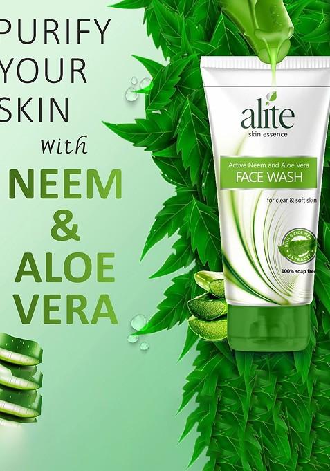 Alite Set Of 3 Neem Aloe Vera Face Wash 70 G Each