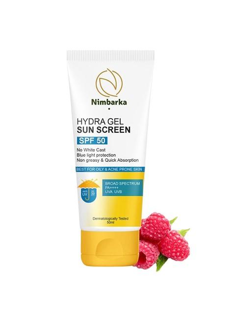 Nimbarka Hydra Gel Lightweight Spf50 Sunscreen With Roseberry Carrot Oil 50 Ml