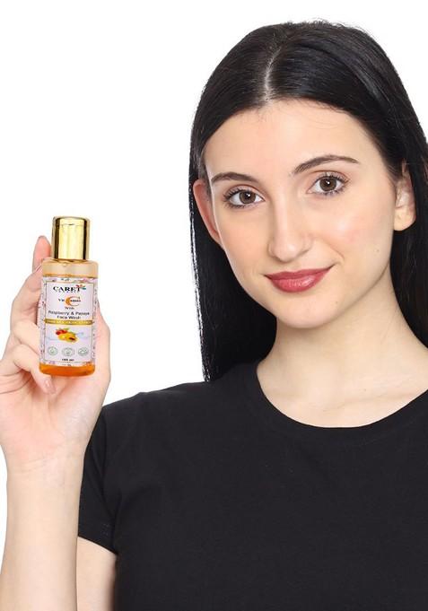 Caret Organic Vitamin C With Raspberry Papaya Face Wash For All Skin Type 100 Ml