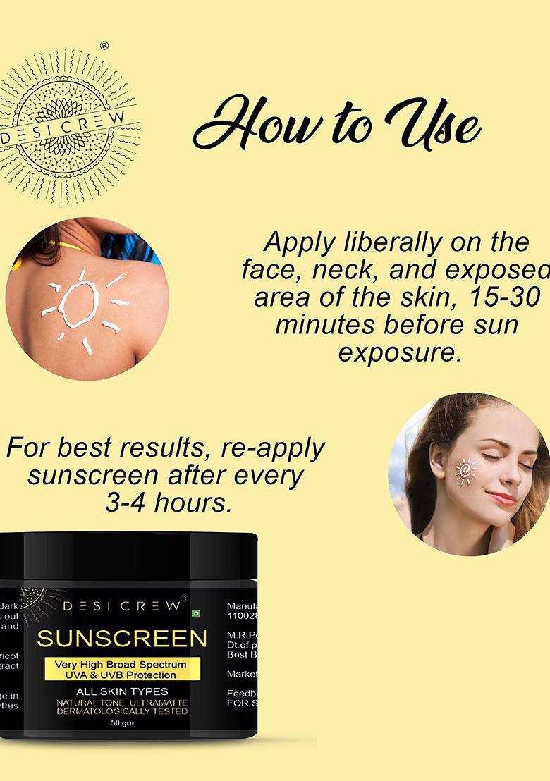 Desi Crew Set Of 4 Body Sunscreen 50 G Each