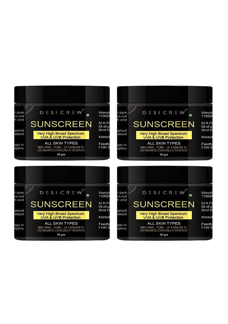 Desi Crew Set Of 4 Body Sunscreen 50 G Each