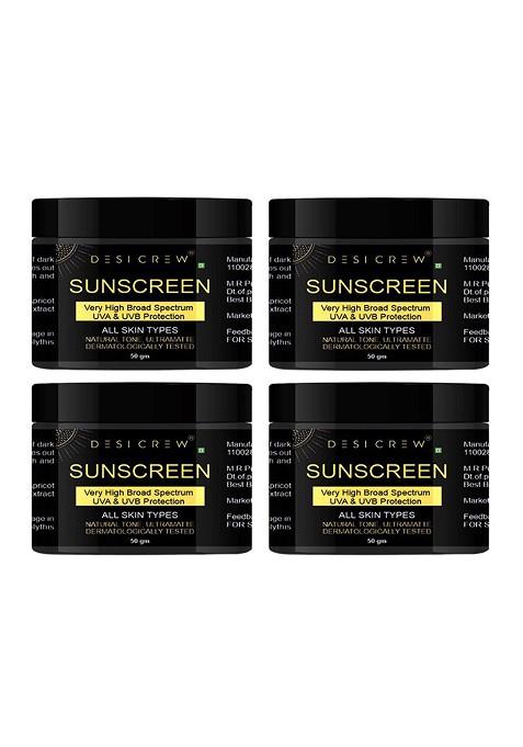 Desi Crew Set Of 4 Body Sunscreen 50 G Each