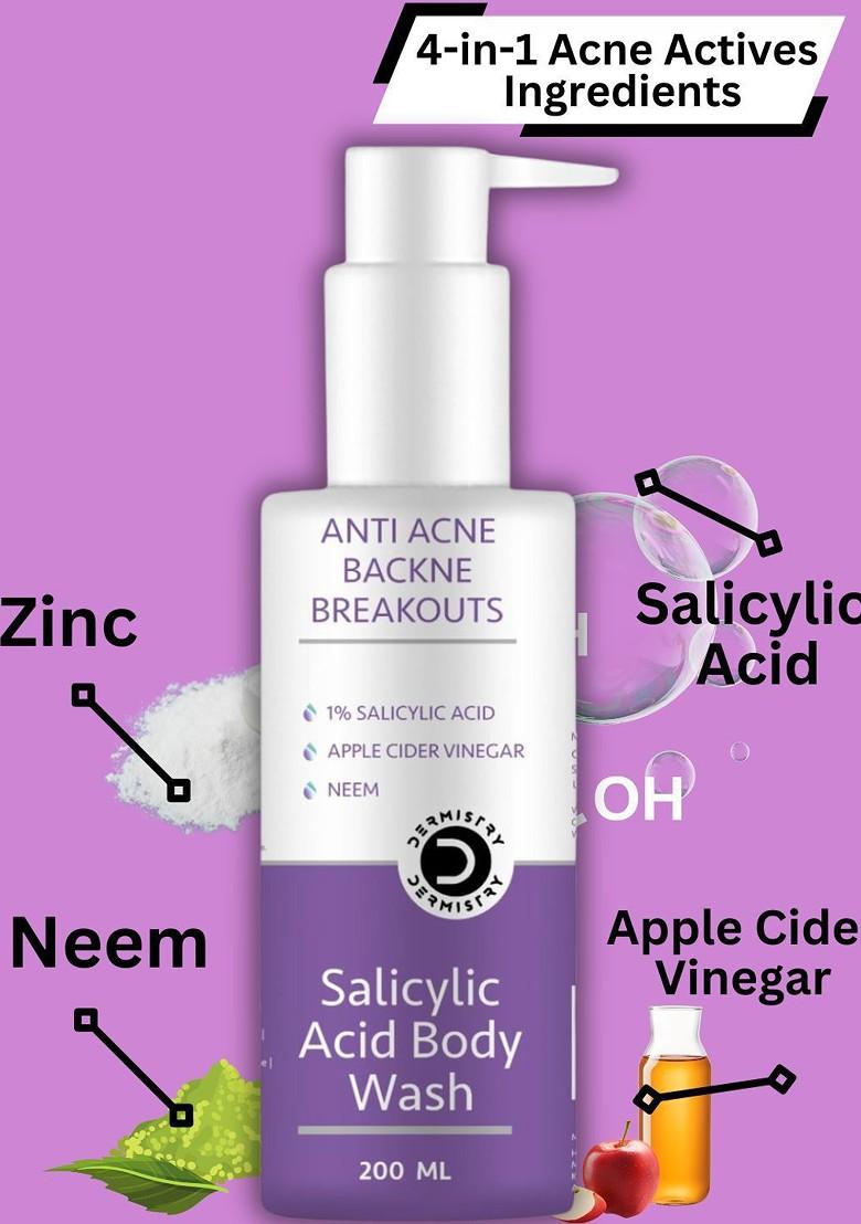 Dermistry Anti Acne Salicylic Acid Body Wash 200 Ml