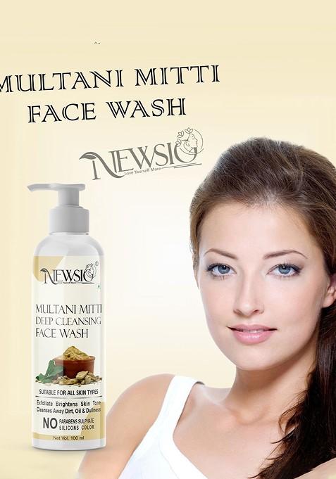 Newsio Multani Mitti Deep Cleansing Face Wash 100 Ml