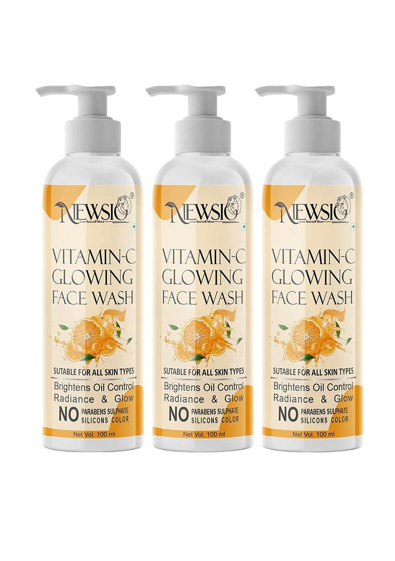 Newsio Set Of 3 Vitamin C Glowing Face Wash 100 Ml Each