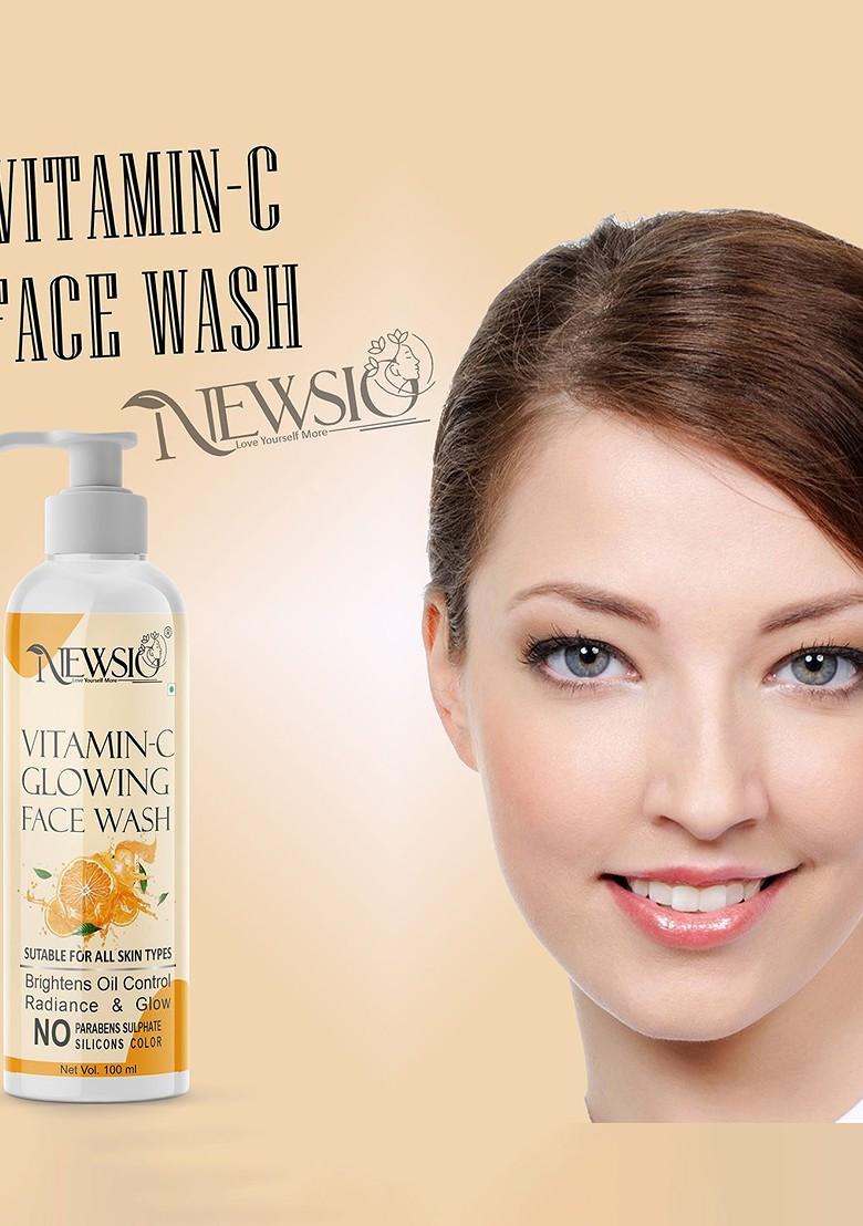 Newsio Set Of 3 Vitamin C Glowing Face Wash 100 Ml Each