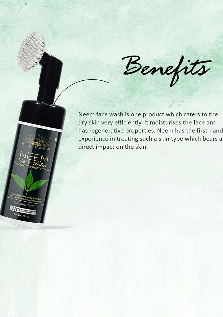 Desi Crew Set Of 3 Neem Face Wash For Oil Control Protection 100 Ml Each