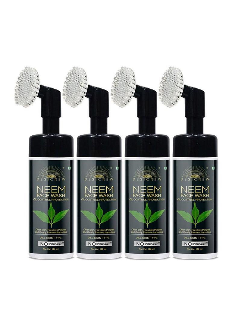 Desi Crew Set Of 4 Oil Control Neem Face Wash 100 Ml Each