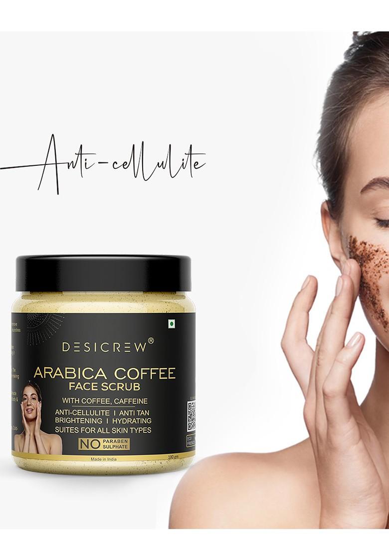Desi Crew Set Of 3 Arabian Coffee Face Scrub 100G Each