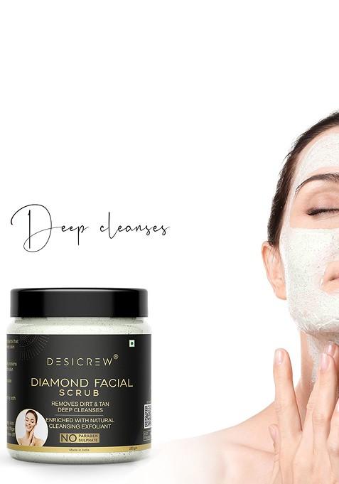 Desi Crew Set Of 3 Diamond Facial Scrub With Aloevera 100G Each