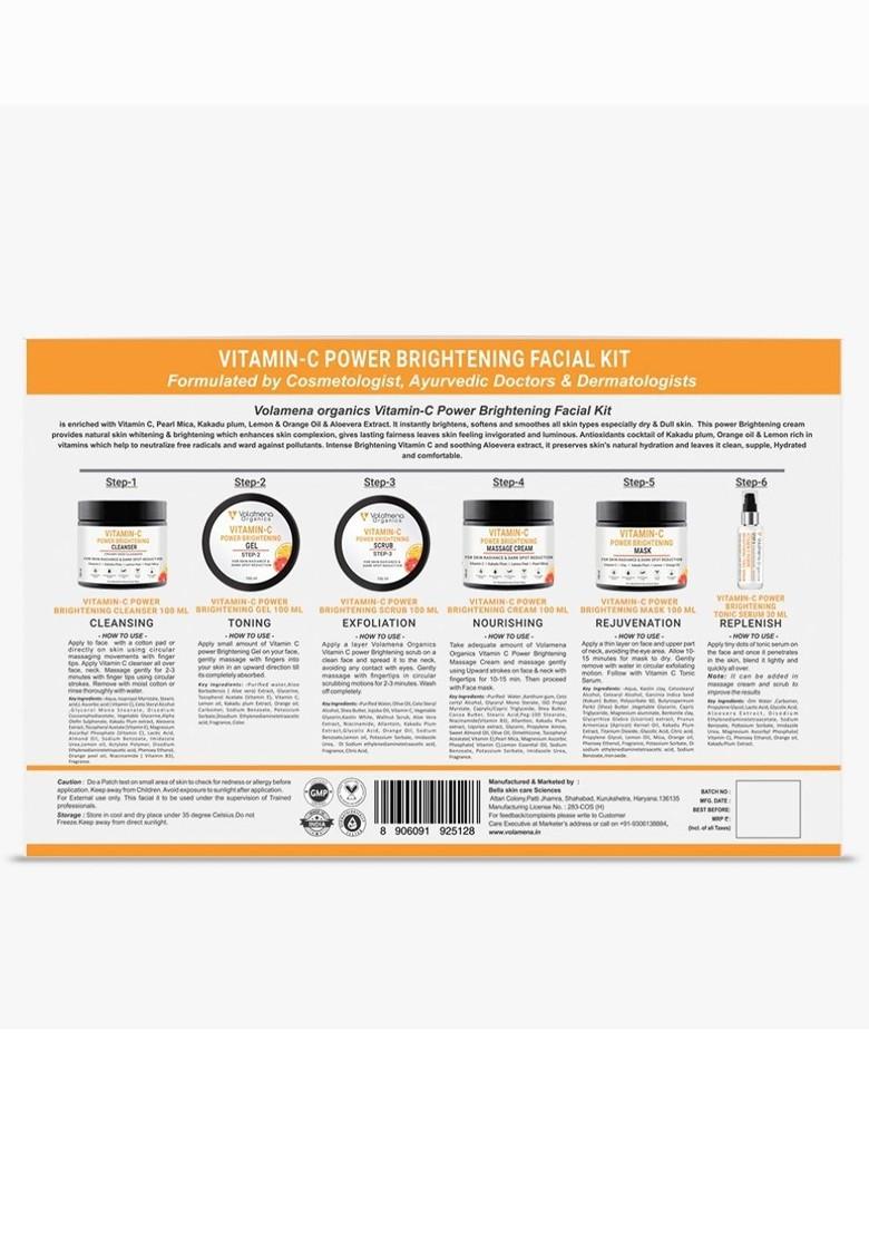 Volamena 6 Step Organics Vitamin C Power Brightening Facial Kit 280Ml