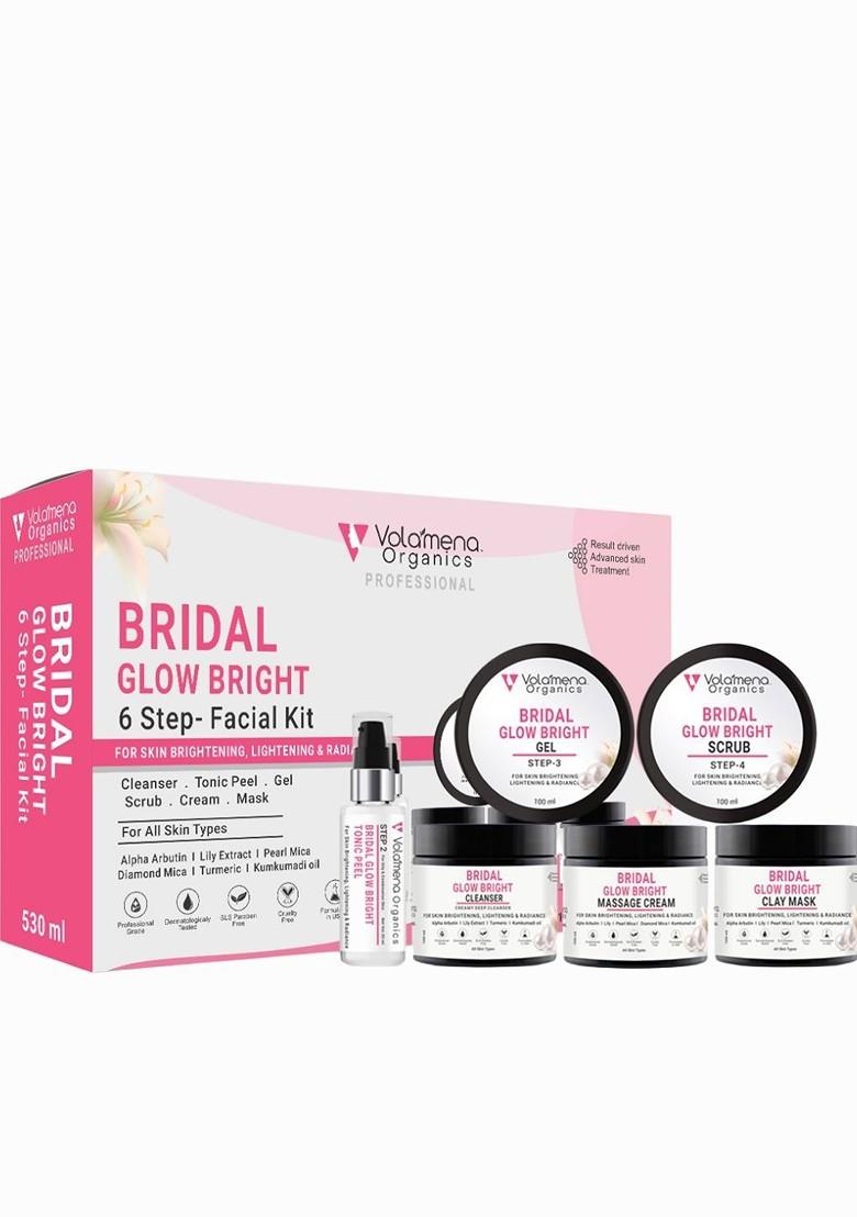 Volamena Organics Bridal Glow Bright 6 Step Facial Kit 530 Ml