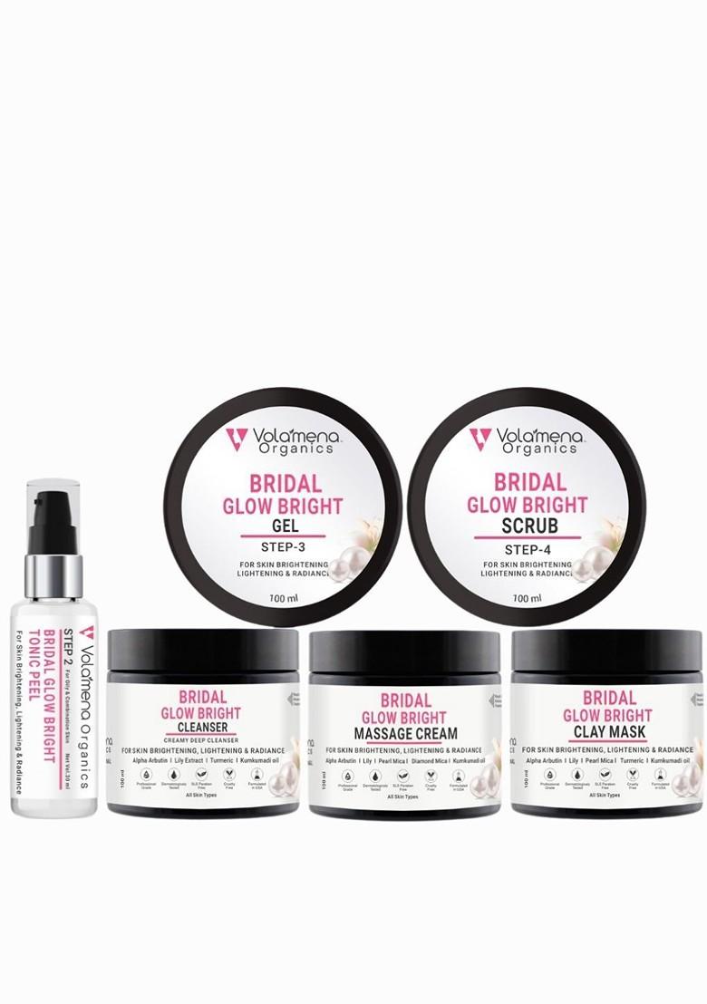 Volamena Organics Bridal Glow Bright 6 Step Facial Kit 530 Ml