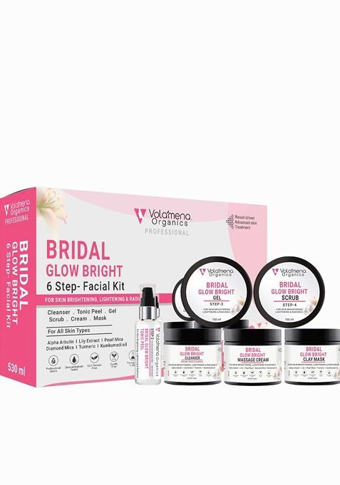 Volamena Organics Bridal Glow Bright 6 Step Facial Kit 530 Ml