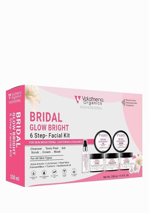 Volamena Organics Bridal Glow Bright 6 Step Facial Kit 530 Ml