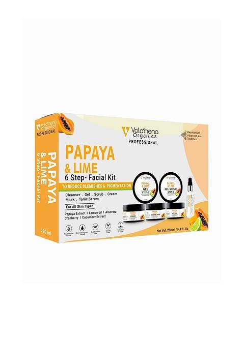 Volamena 6 Step Organics Papaya Lime Facial Kit 280Ml