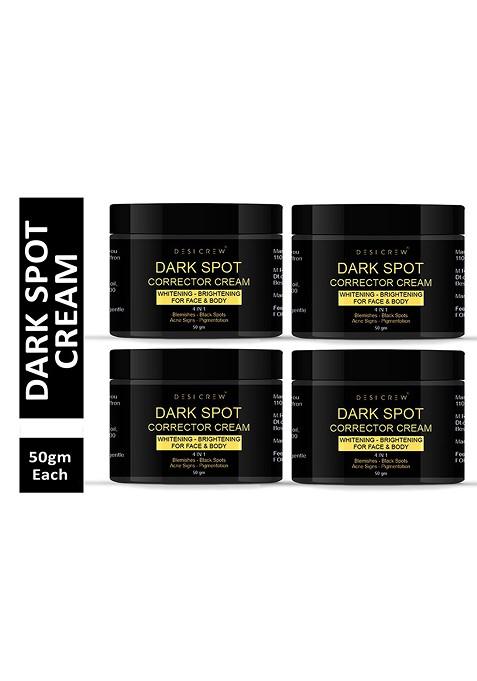 Desi Crew Set Of 4 Dark Spot Corrector Cream With Almond Oil 50G Each