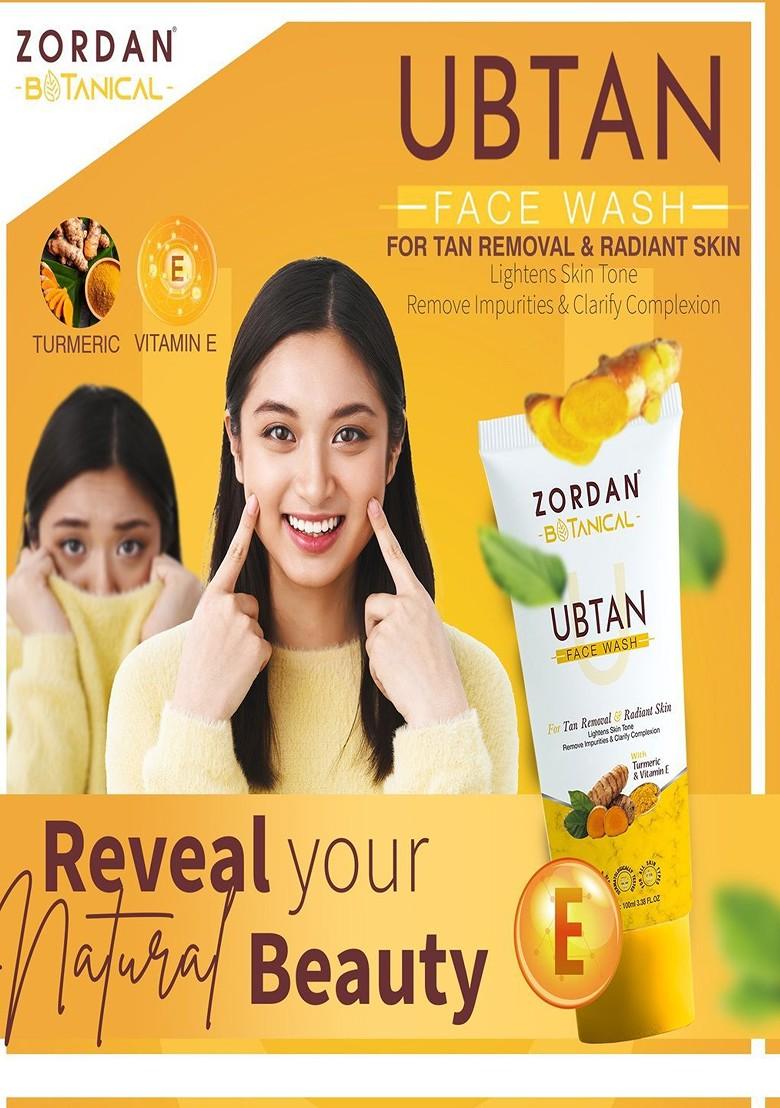 Zordan Set Of 2 Botanical Ubtan Face Wash For Tan Removal 100 Ml Each