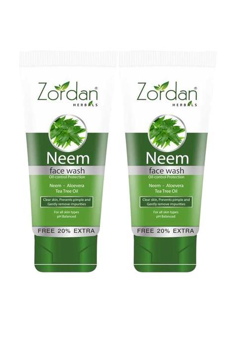 Zordan Set Of 2 Herbals Neem Face Wash For Oil Control Protection 60 Ml Each