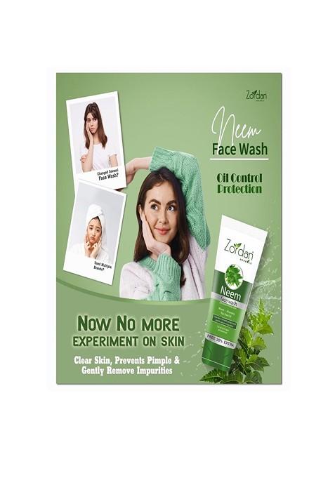 Zordan Set Of 2 Herbals Neem Face Wash For Oil Control Protection 60 Ml Each