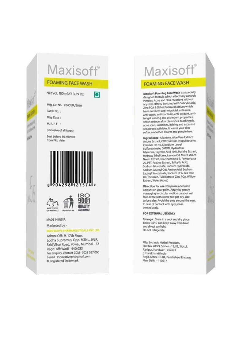 Maxisoft Anti Acne Pimple Foaming Face Wash 100Ml