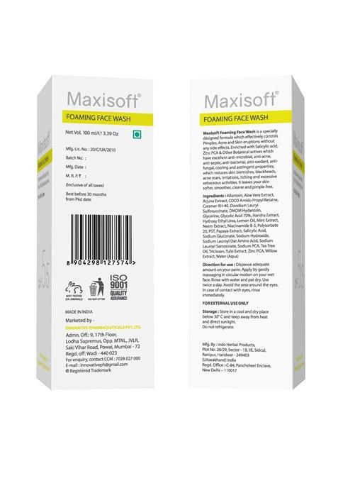 Maxisoft Anti Acne Pimple Foaming Face Wash 100Ml