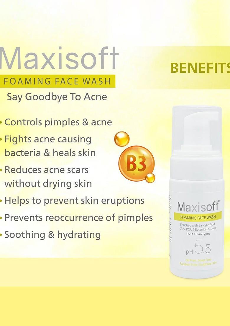 Maxisoft Set Of 2 Anti Acne Pimple Foaming Face Wash 100Ml Each