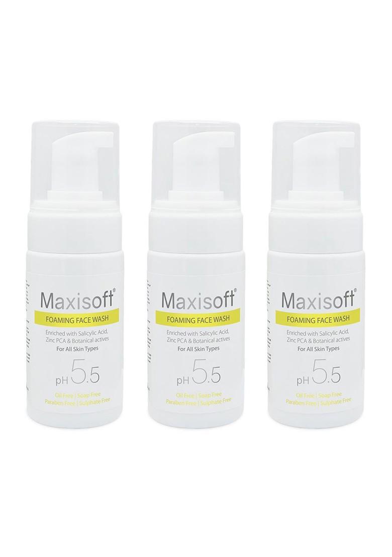 Maxisoft Unisex Set Of 3 Anti Acne Pimple Foaming Face Wash 100Ml Each