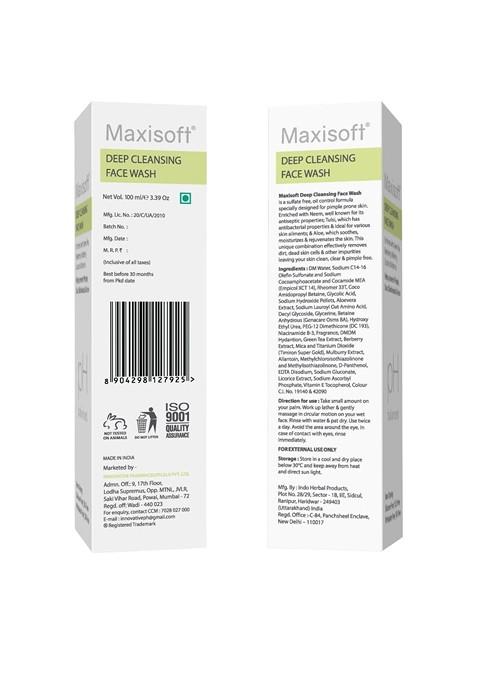 Maxisoft Unisex Set Of 3 Deep Cleansing Face Wash With Green Tea 100Ml Each