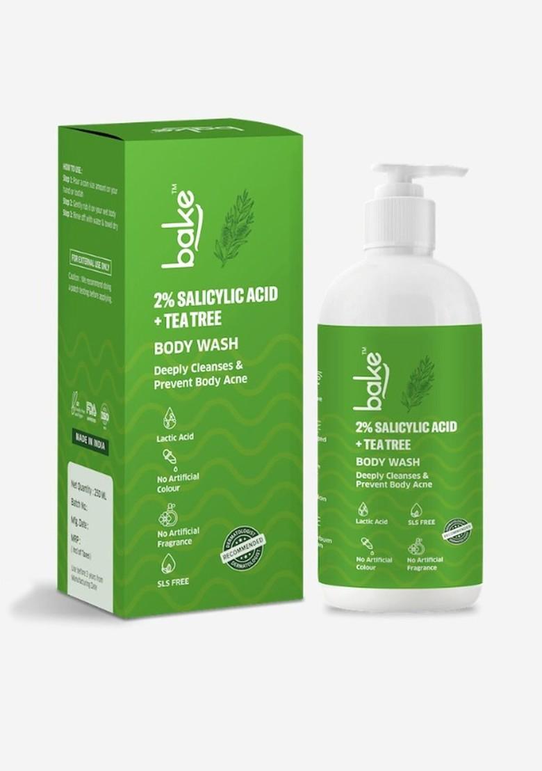 Bake 2 Salicylic Acid Body Wash For Acne Strawberry Skin 250 Ml