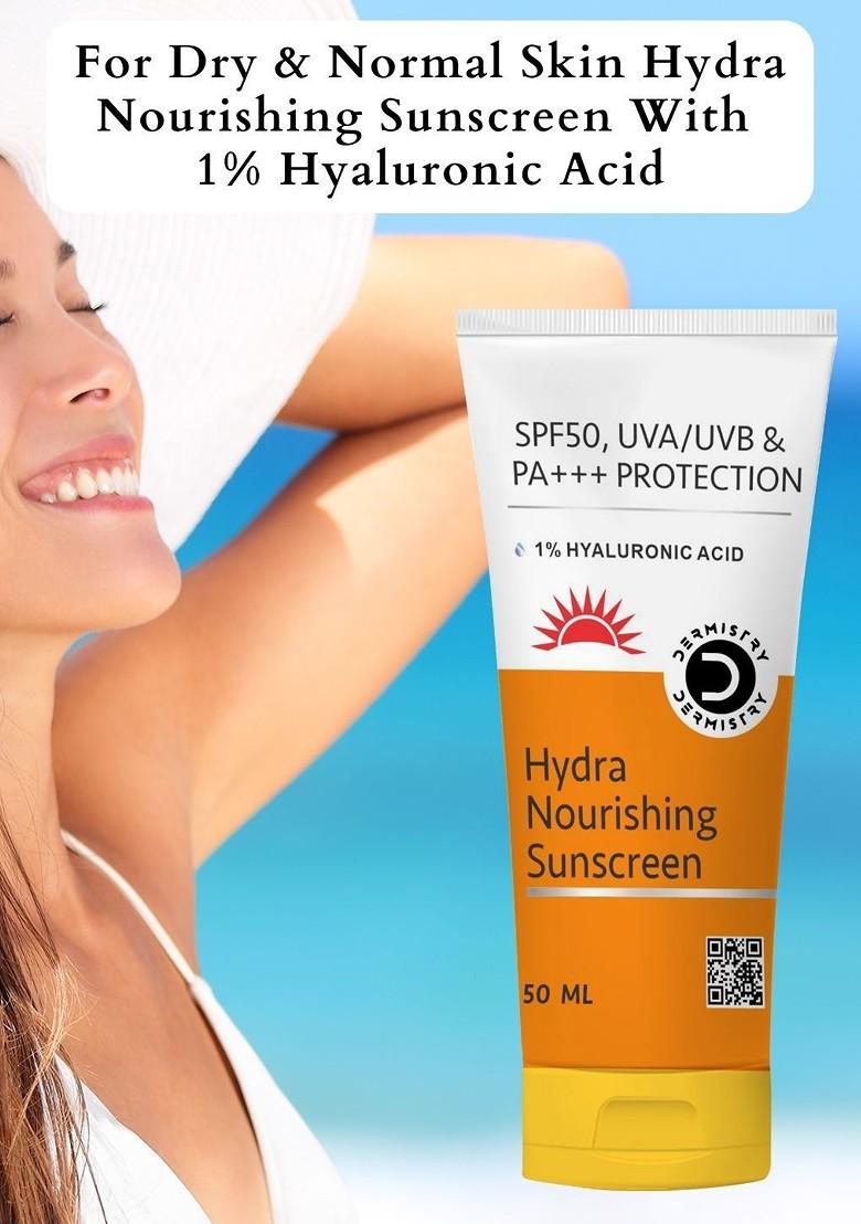 Dermistry 1 Hyaluronic Acid Hydra Nourishing Spf50 Aqua Gel Sunscreen 50Ml
