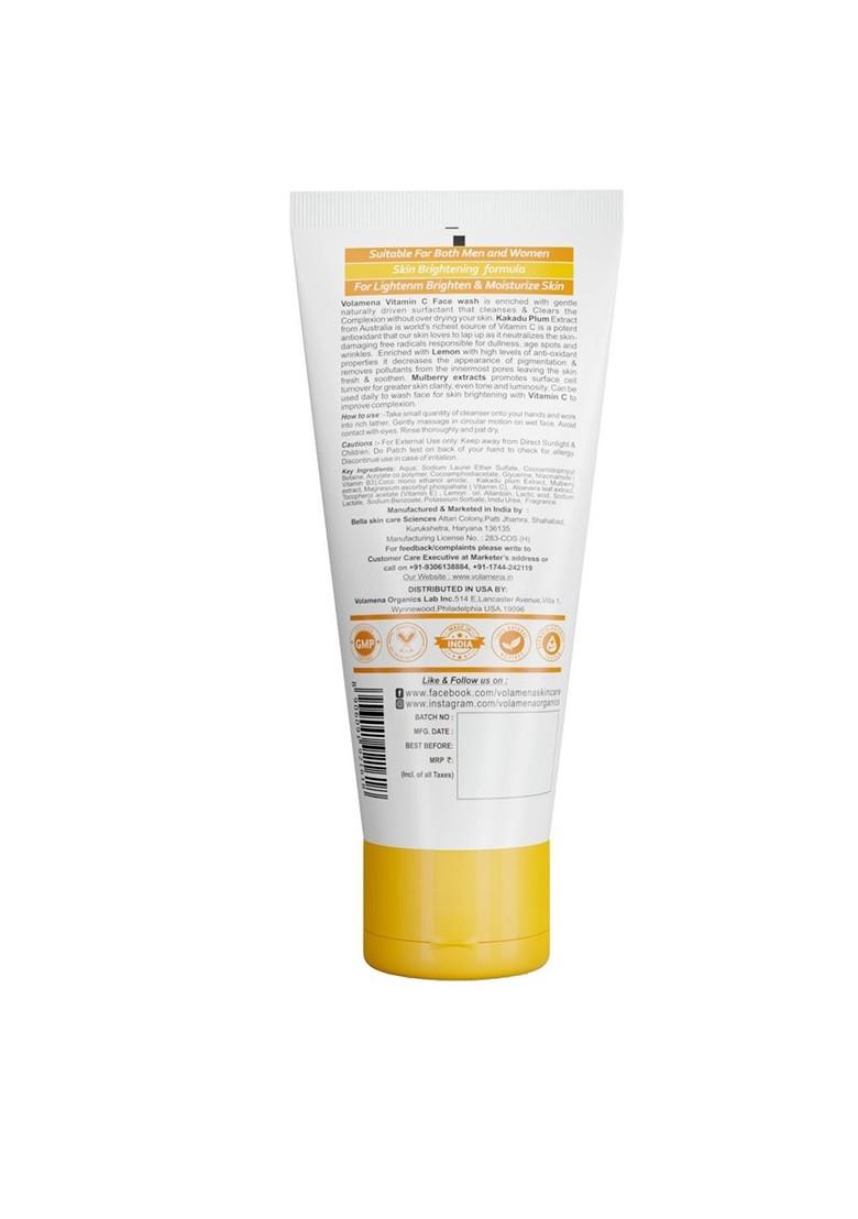 Volamena Vitamin C De Tan Skin Brightening Face Wash 100 Ml