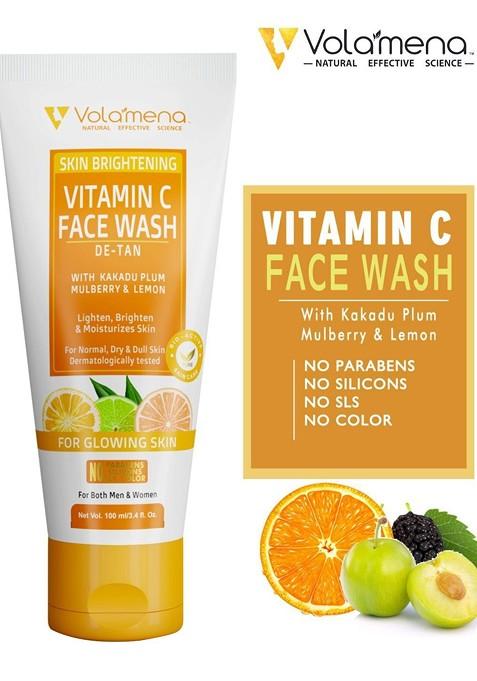 Volamena Vitamin C De Tan Skin Brightening Face Wash 100 Ml