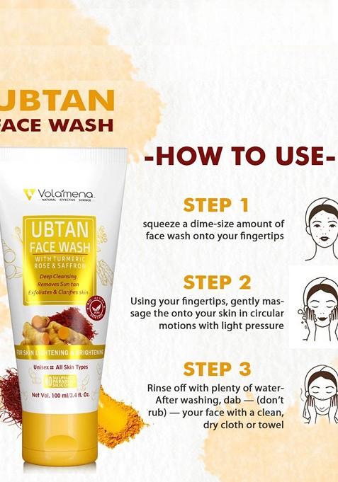 Volamena De Tan Exfoliate Ubtan Face Wash 100 Ml