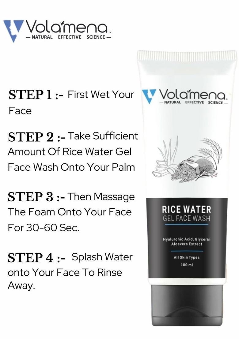 Volamena Rice Water Deep Cleansing Gel Face Wash 100 Ml