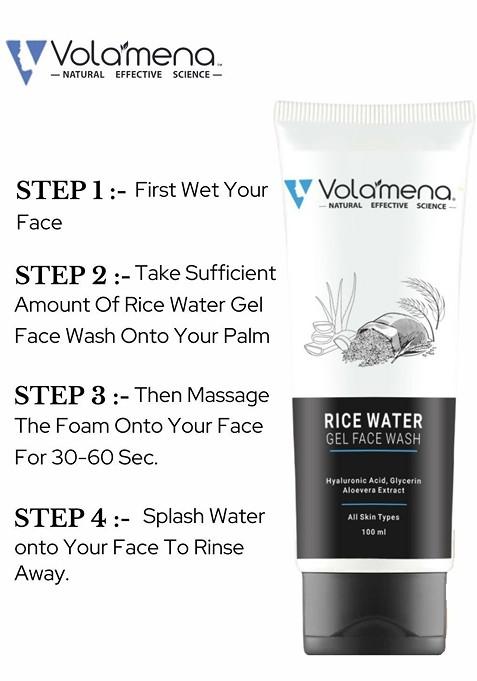 Volamena Rice Water Deep Cleansing Gel Face Wash 100 Ml