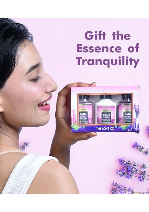 The Love Co Calm Soothe Body Wash Lotion Shampoo Gift Set