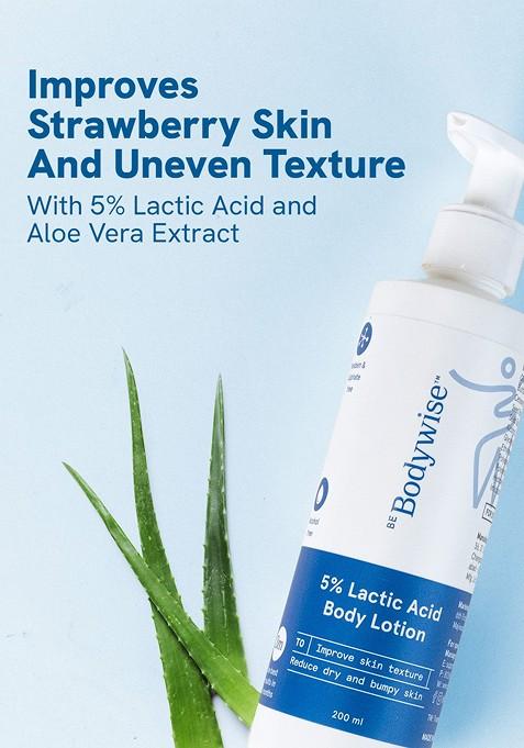 Be Bodywise 5 Lactic Acid Body Lotion For Improving Skin Texture Nourishment 200 Ml
