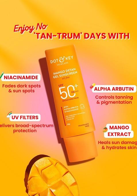 Dot & Key Mango Detan Gel Sunscreen With Spf 50 50G