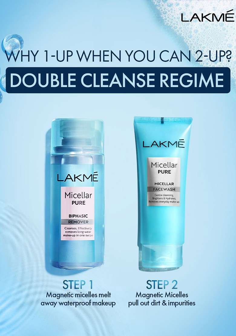 Lakme Micellar Pure Bi Phasic Remover For Makeup Removal 200Ml - Indya