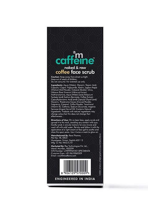 Mcaffeine Coffee Exfoliating Face Scrub For Fresh Glowing Skin Removes Tan Blackheads