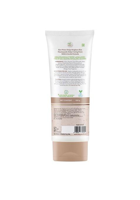 Mamaearth Rice Face Scrub With Water Niacinamide For Glass Skin 100G