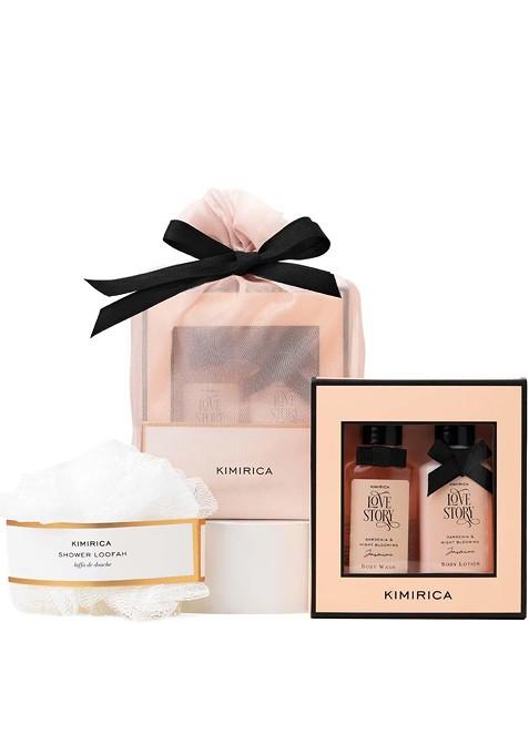 Kimirica Nothing But Love Story Set Of 3 Shower Gel Body Lotion Loofah