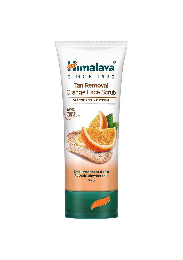 Himalaya Tan Removal Orange Face Scrub With Oatmeal For Glowing Skin 50G - Indya