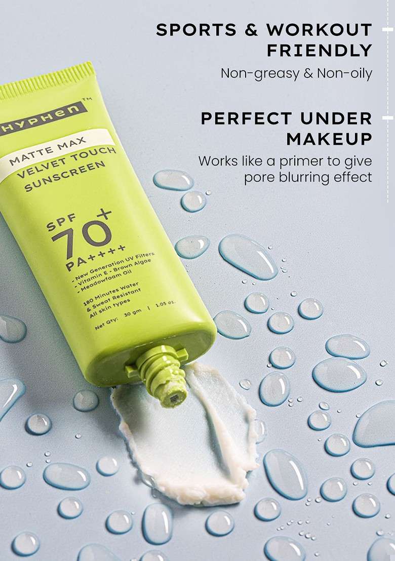 Hyphen Matte Max Velvet Touch Sunscreen 30G - Indya