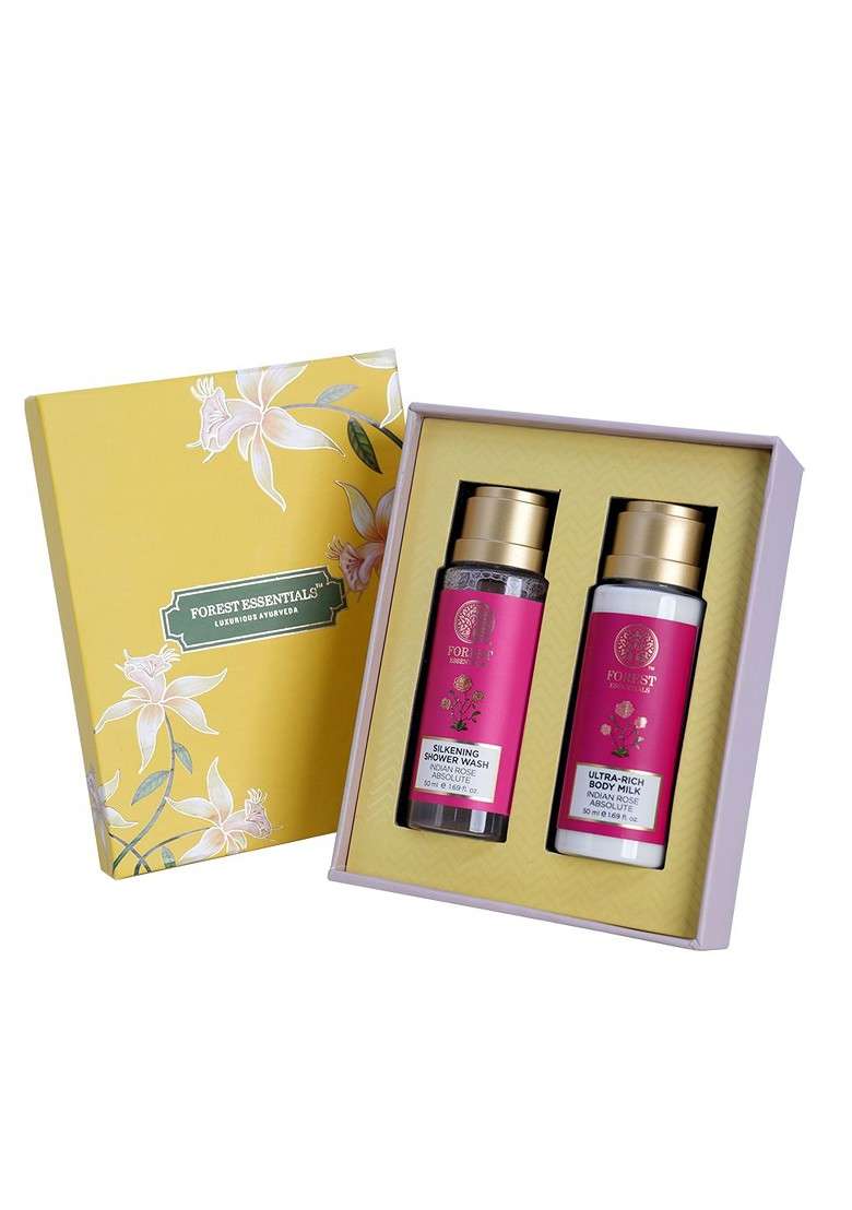Forest Essentials Indian Rose Body Care Duo Gift Box 100Ml - Indya