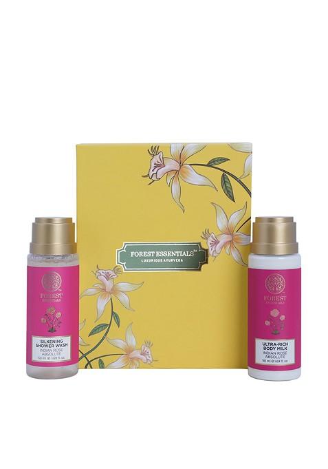 Forest Essentials Indian Rose Body Care Duo Gift Box 100Ml