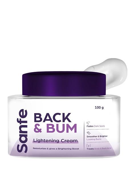 Sanfe Back Bum Cream Lightening For Dark Spots Body Acne 100G