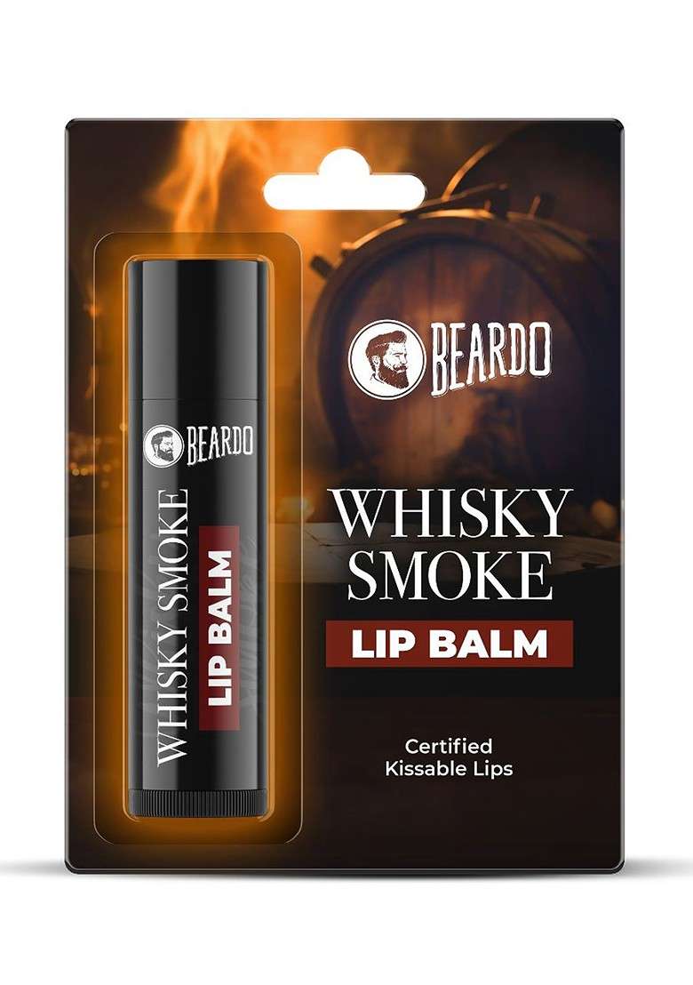 Beardo Whisky Smoke Lip Balm For Dry Lips With Shea Butter 4 G - Indya